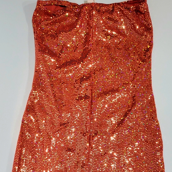 Orange Sequence Dress - Picture 4 of 4